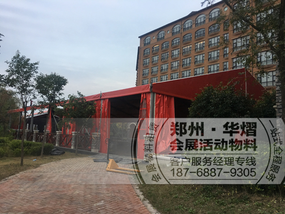 许昌花都温泉酒店活动红色篷房出租上千平米