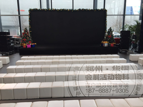 郑州奔驰活动白色沙发凳出